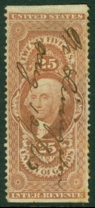 EDW1949SELL : USA 1862 Scott #R45b Very Fine, Used. Nice stamp. Catalog $300.00.