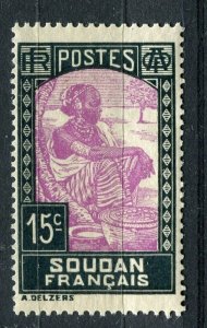 FRENCH COLONIES: SOUDAN 1931 early Pictorial issue fine Mint hinged 15c. value