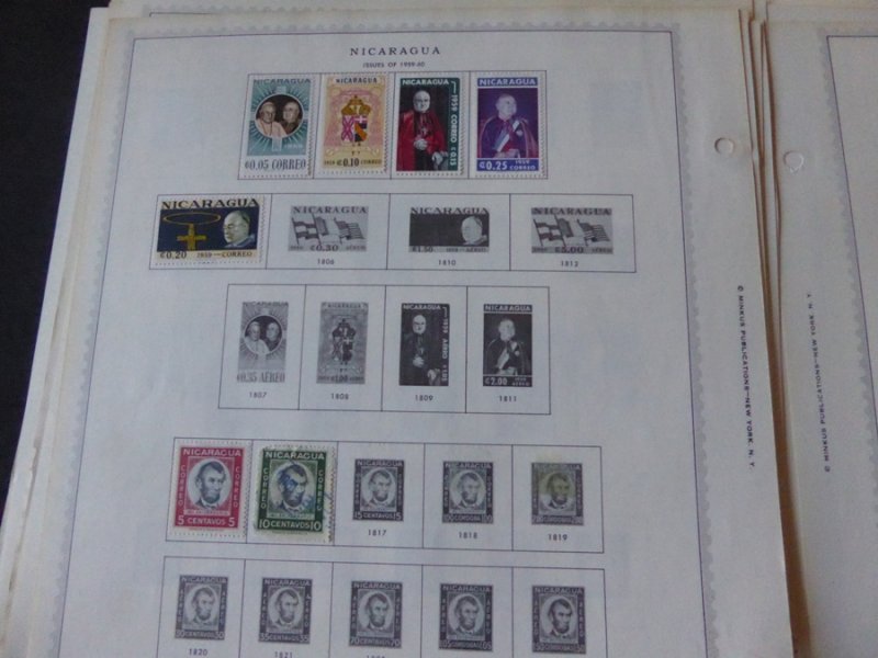 Nicaragua 1862-1974 Stamp Collection on Album Pages​