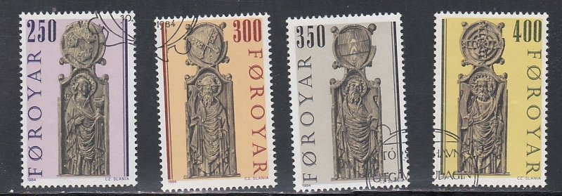 Faroe Islands # 102-105, Pew Gables, Mint Used, 1/2 Cat.