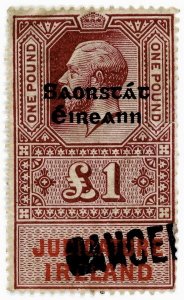 (I.B) George V Revenue : Judicature Ireland £1 (Free State OP)
