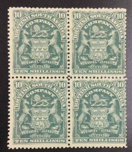 MOMEN: RHODESIA SG #89 BLOCK 1898-1908 MINT OG NH £260++ LOT #64236