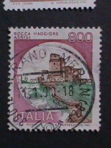 ​ITALIY-1980 VERY OLD ITALY FAMOUS CAST;ES USED STAMPS LARGE SETVERY FINE WE S