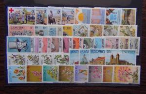 Lesotho 1972 1981 sets Leaders Insects Trees Flowers Christmas R Wedding MNH 