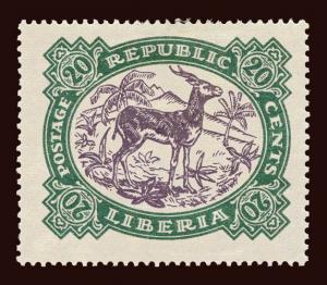 LIBERIA Scott #220 1923 Antelope unused OG HR