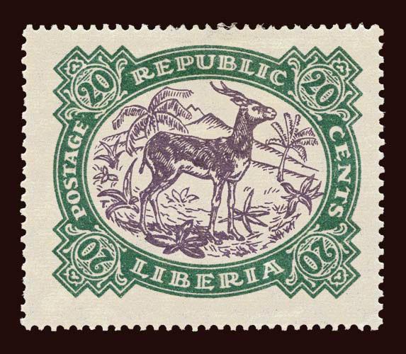 LIBERIA Scott #220 1923 Antelope unused OG HR