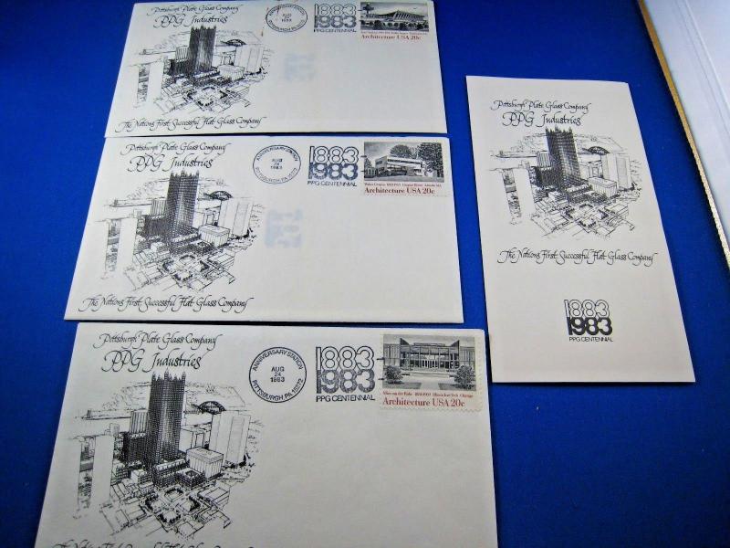 PPG INDUSTRIES 1983 SET OF 3 COVERS WITH PPG BROCHURE INSERTS