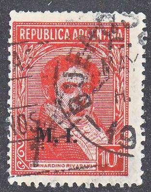 Argentina OD179D Official Overprint MI - Rivadavia