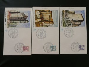 castles 1988 set of 5 FDC Italy 87480