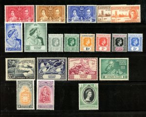 Leeward Islands #100-2, 116-132 (L751) (7) Complete sets, M, LH, VF