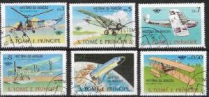 St Thomas & Prince Is.  1979  Set of 6. Aviation development