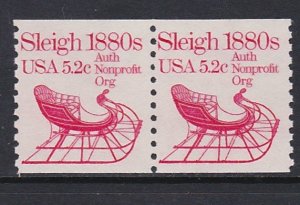 1900 Sleigh Coil Pair MNH