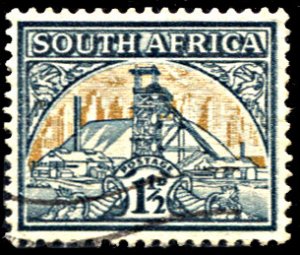 South Africa 52a, used, Gold Mine, small version