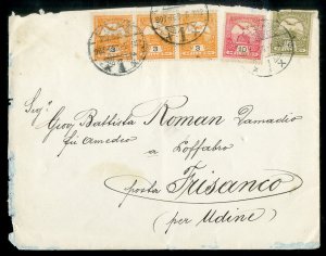 Fiume Stamps VF 1907 Cover