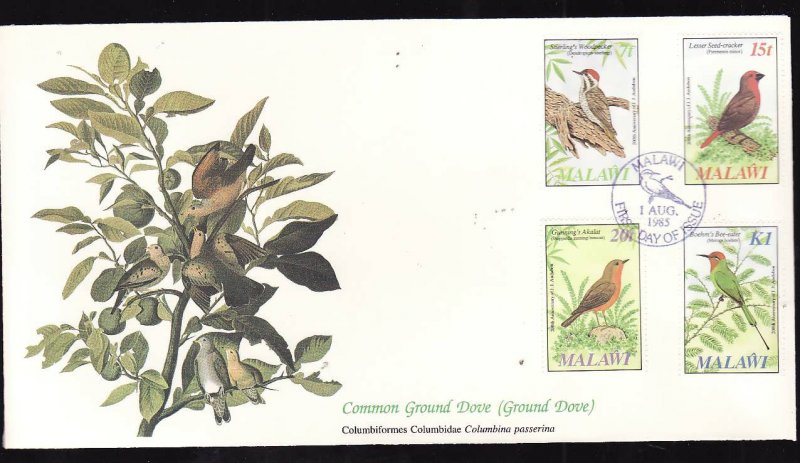 Audubon's Birds of the World #162b-Malawi-Ground Dove-Sterling's Woodpecker-Boeh