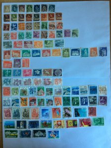 Switzerland 100+ stamps - Lot J