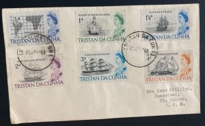 1968 Tristan Da Cunha First Day Cover To Jamestown St Helena Navigation Stamps