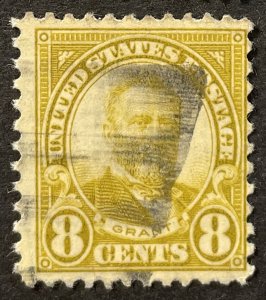 US #640 Used 8c F Grant 1927 [G23.4.3]