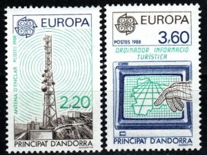 Andorra (Fr) #363-4 MNH CV $5.50  (X4418)