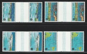 Norfolk Island  Gutter pairs  MNH SC# 319 - 322