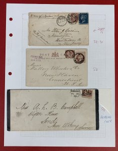 Great Britain, Scott #58, Group of 7 Used Stamps, 2 Covers and 1  Postal Card
