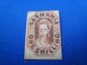 AUSTRALIA - TASMANIA 1858  -  SCOTT # 16  USED