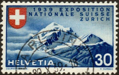 Switzerland 249 - Used - 30c Alpine Scenery - French (1939) (cv $11.20)