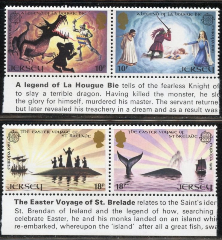 Jersey Scott 272a,274a MVFNHOG Pairs - Europa (Legends) - SCV $1.80