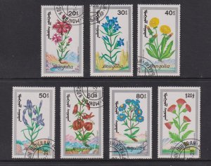 Mongolia  #1973-1979  cancelled  1991  flowers