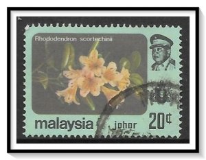 Johore #188 Sultan & Flowers Used