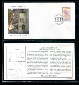 Liechtenstein Millennium  2000 Series Cover & Information Card Unaddressed 