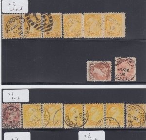 Small Queen Fancy and dated Cancel Canada lot