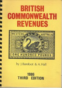 British Commonwealth Revenues, Catalog, by Barefoot & Hall, third edition