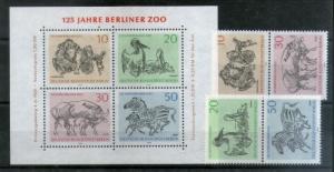 Germany Berlin 1969 Zoo Animals Monkey Zebra Wildlife Sc 9N275 MNH # 5381