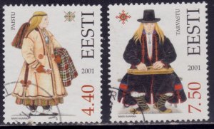 Estonia, 2001, National Costumesk, #427-428, used++