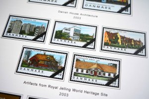 COLOR PRINTED DENMARK 1851-2010 STAMP ALBUM PAGES (186 illustrated pages)
