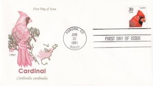 1991, 30c Cardinal, Art Master, FDC (E14393)