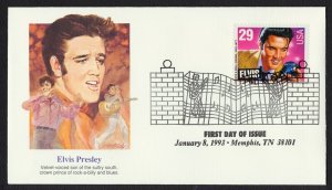 #2721 29c Elvis, Fleetwood-Crown Prince FDC **ANY 5=FREE SHIPPING**