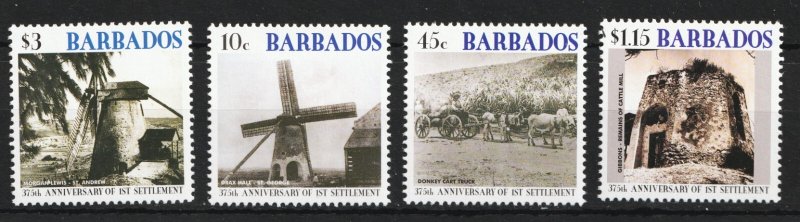 2002 Barbados Sc# 1032-035 - 375th Anniv of the 1st Settlement. MNH set Cv$9.00