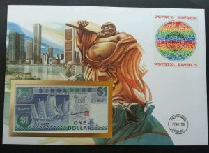 Singapore City Town 1988 Buddha Tourism Landmark FDC (banknote cover) *Rare