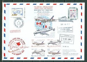 CANADA to FRANCE 2010 AIRBUS 380 SPECIAL FLIGHT LIMITED EDITION...VERY NICE