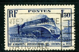 France 1937 Train  1.50 Franc Scott # 328 VFU T895 ⭐⭐