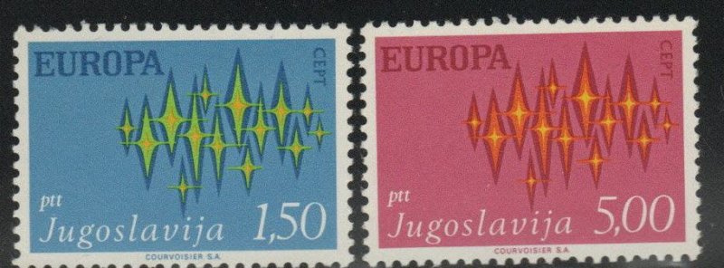 Yugoslavia Scott 1100-1101 MNH**  Europa 1972  stamp set