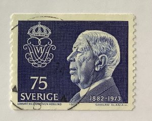 Sweden 1973 Scott 1021 used - 75o, Gustaf VI Adolf