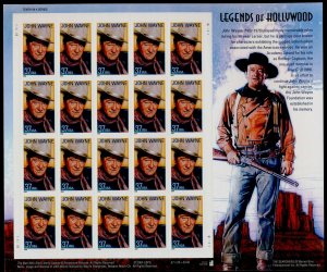 USA 3876 sheet TL Plate MNH John Wayne