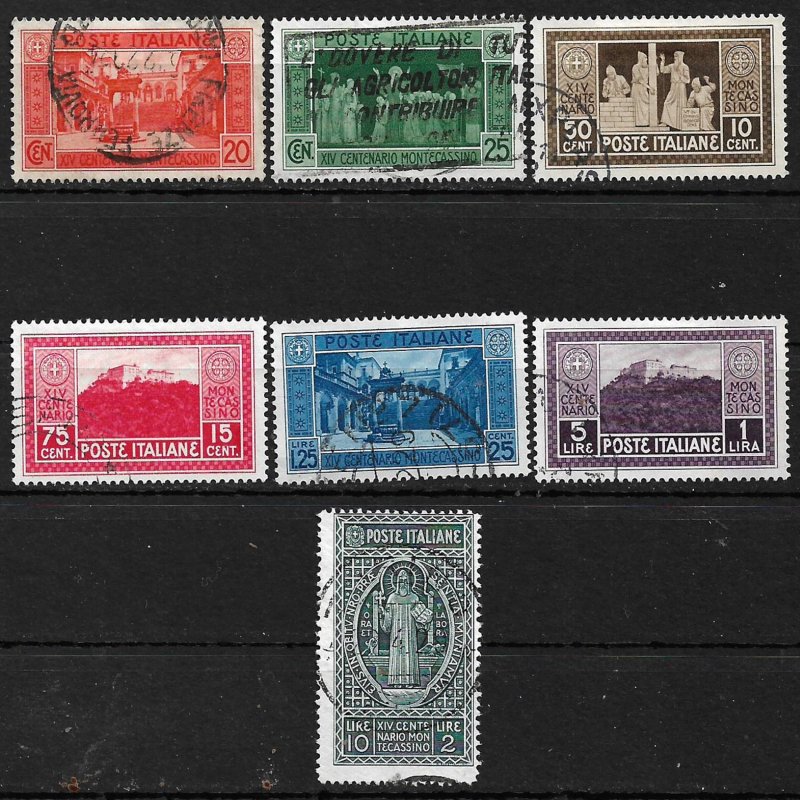 COLLECTION LOT #363 ITALY # 232-8 1929 CV+$618 ALL USED