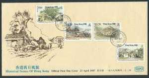 Hong Kong FDC VFU SG 534-537  - 1987 Scene 19th C