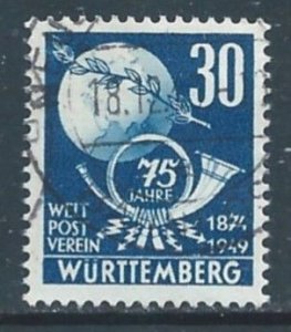 Germany #8N41 Used 30pf UPU Anniv. - Globe, Post Horn