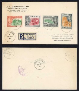 Dominica SG131/4 High Values on a Registered Cover Cat 99 pounds