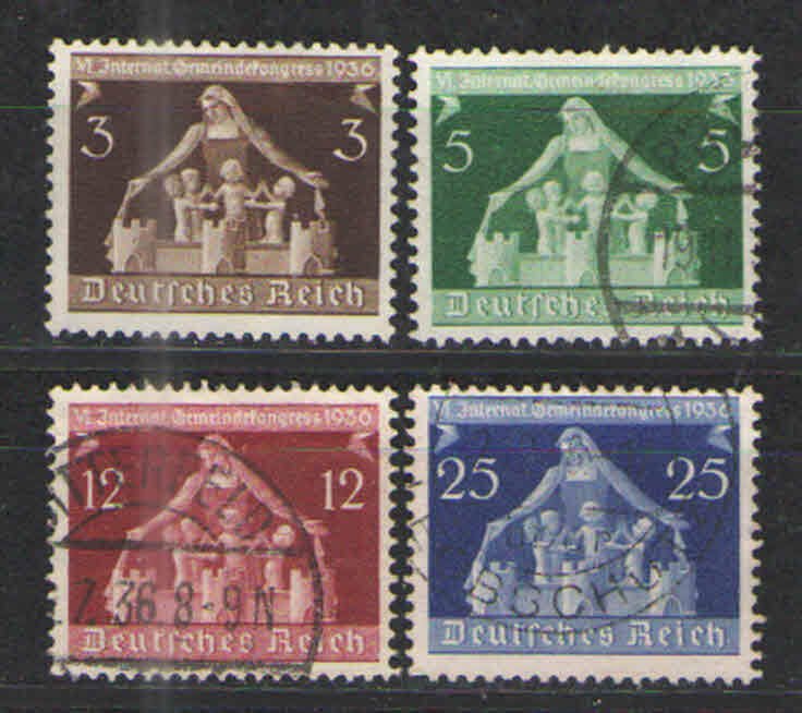 Germany - Third Reich 1936 Sc# 473-476 Used VG -Municipalities set